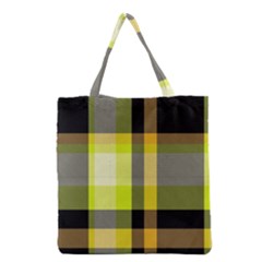 Tartan Pattern Background Fabric Design Grocery Tote Bag