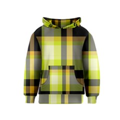 Tartan Pattern Background Fabric Design Kids  Pullover Hoodie