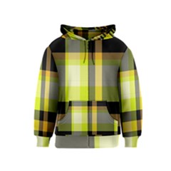 Tartan Pattern Background Fabric Design Kids  Zipper Hoodie