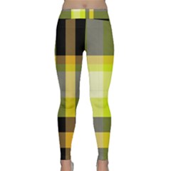 Tartan Pattern Background Fabric Design Classic Yoga Leggings