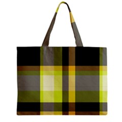 Tartan Pattern Background Fabric Design Zipper Mini Tote Bag