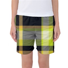 Tartan Pattern Background Fabric Design Women s Basketball Shorts