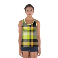 Tartan Pattern Background Fabric Design Women s Sport Tank Top 