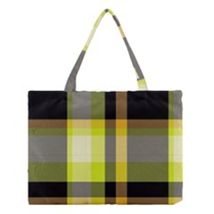 Tartan Pattern Background Fabric Design Medium Tote Bag