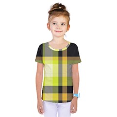 Tartan Pattern Background Fabric Design Kids  One Piece Tee