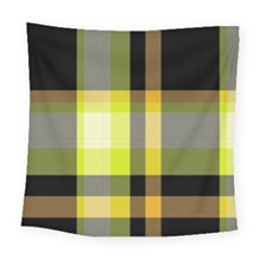 Tartan Pattern Background Fabric Design Square Tapestry (Large)