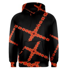 Red Fractal Cross Digital Computer Graphic Men s Pullover Hoodie by Simbadda