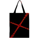 Red Fractal Cross Digital Computer Graphic Zipper Classic Tote Bag View1