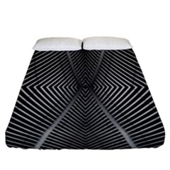 Abstract Of Shutter Lines Fitted Sheet (california King Size) by Simbadda