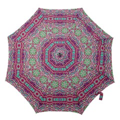 Colorful Seamless Background With Floral Elements Hook Handle Umbrellas (large) by Simbadda