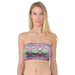 Colorful Seamless Background With Floral Elements Bandeau Top by Simbadda