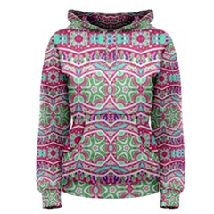 Colorful Seamless Background With Floral Elements Women s Pullover Hoodie