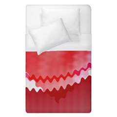 Red Fractal Wavy Heart Duvet Cover (single Size) by Simbadda