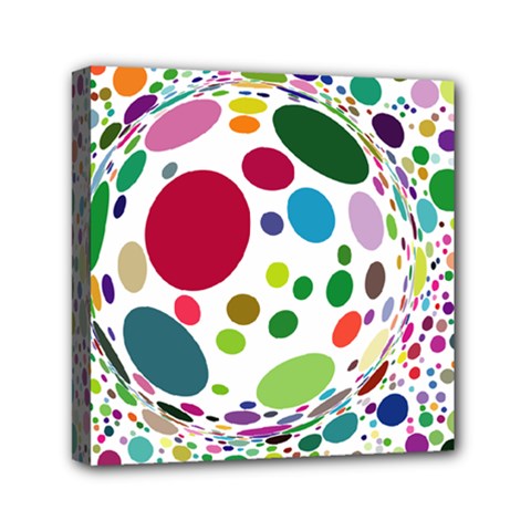 Color Ball Mini Canvas 6  X 6 