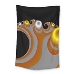 Classic Mandelbrot Dimpled Spheroids Small Tapestry by Simbadda