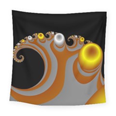 Classic Mandelbrot Dimpled Spheroids Square Tapestry (large) by Simbadda