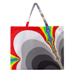 Background Image With Color Shapes Zipper Large Tote Bag by Simbadda