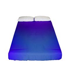 Violet Fractal Background Fitted Sheet (full/ Double Size) by Simbadda