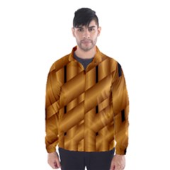 Fractal Background With Gold Pipes Wind Breaker (men) by Simbadda
