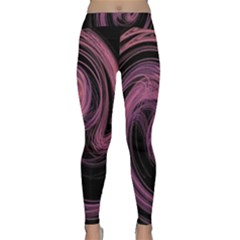 A Pink Purple Swirl Fractal And Flame Style Classic Yoga Leggings by Simbadda