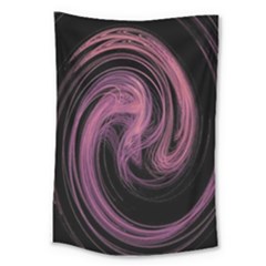 A Pink Purple Swirl Fractal And Flame Style Large Tapestry by Simbadda