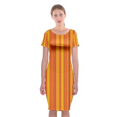 Lines Classic Short Sleeve Midi Dress by Valentinaart