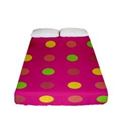 Polka Dots  Fitted Sheet (full/ Double Size) by Valentinaart