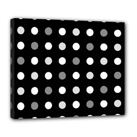 Polka Dots  Deluxe Canvas 24  X 20   by Valentinaart