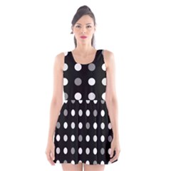 Polka Dots  Scoop Neck Skater Dress by Valentinaart