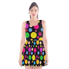 Polka Dots Scoop Neck Skater Dress by Valentinaart