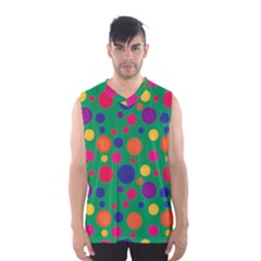 Polka Dots Men s Basketball Tank Top by Valentinaart