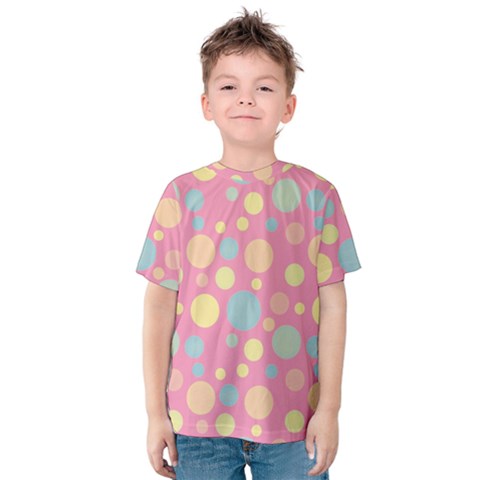 Polka Dots Kids  Cotton Tee by Valentinaart