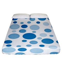 Polka Dots Fitted Sheet (king Size) by Valentinaart