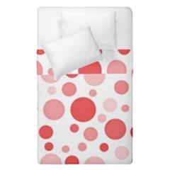 Polka Dots Duvet Cover Double Side (single Size) by Valentinaart