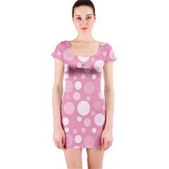 Polka Dots Short Sleeve Bodycon Dress by Valentinaart