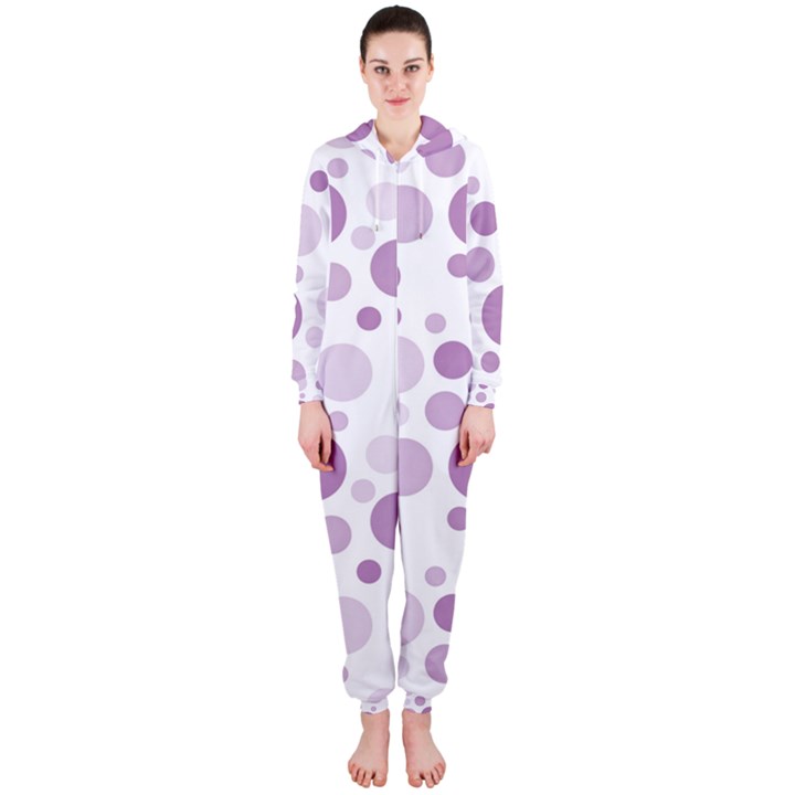 Polka dots Hooded Jumpsuit (Ladies) 