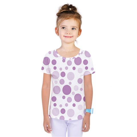 Polka Dots Kids  One Piece Tee by Valentinaart