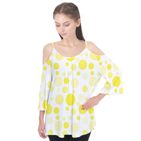 Polka Dots Flutter Tees by Valentinaart