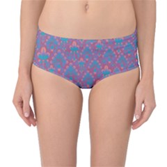 Pattern Mid-waist Bikini Bottoms