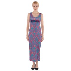 Pattern Fitted Maxi Dress