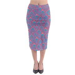 Pattern Midi Pencil Skirt