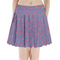Pattern Pleated Mini Skirt