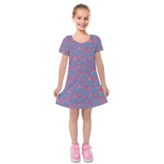 Pattern Kids  Short Sleeve Velvet Dress