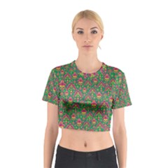 Pattern Cotton Crop Top by Valentinaart