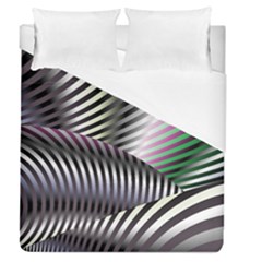 Fractal Zebra Pattern Duvet Cover (queen Size) by Simbadda