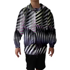 Fractal Zebra Pattern Hooded Wind Breaker (kids) by Simbadda