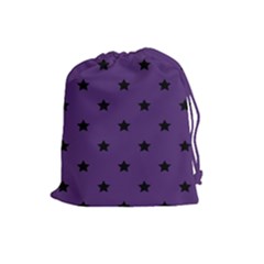 Stars Pattern Drawstring Pouches (large)  by Valentinaart