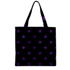 Stars Pattern Zipper Grocery Tote Bag by Valentinaart