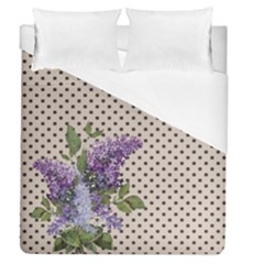 Vintage Lilac Duvet Cover (queen Size) by Valentinaart