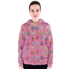 Toys pattern Women s Zipper Hoodie